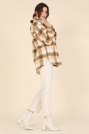 Women's Plaid Sherpa Jacket