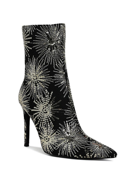 Women's Sequin Embellished Stiletto Boots