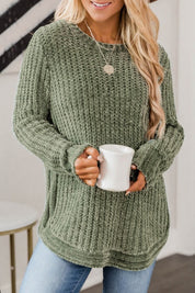 Women's Long Sleeve Cable Knit Pullover Sweater