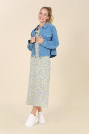 Women's Frayed Corduroy Button-Up Jacket