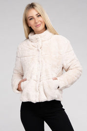 Women's Cozy Fluffy Zip-Up Jacket