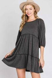 Women's Casual Midi Tiered Ruffle Dress