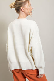 Women's Oversized Ribbed Pullover Sweater