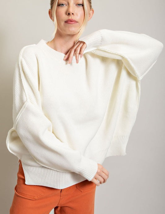 Long Sleeve Ribbed Sweater