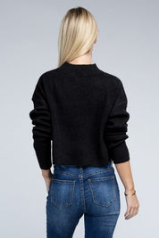 Women's Relaxed Fit Mock Neck Pullover