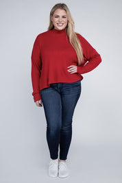 Plus Size Casual Drop Shoulder Long Sleeve Top