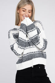 Women's Two Tone Drop Shoulder Sweater