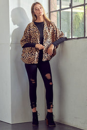 ANIMAL DROPPED KIMONO CARDIGAN