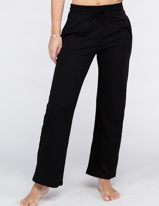 Lounge Wide Pants with Drawstrings