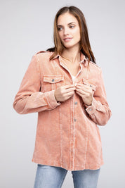 Women's Casual Corduroy Buttoned Jacket