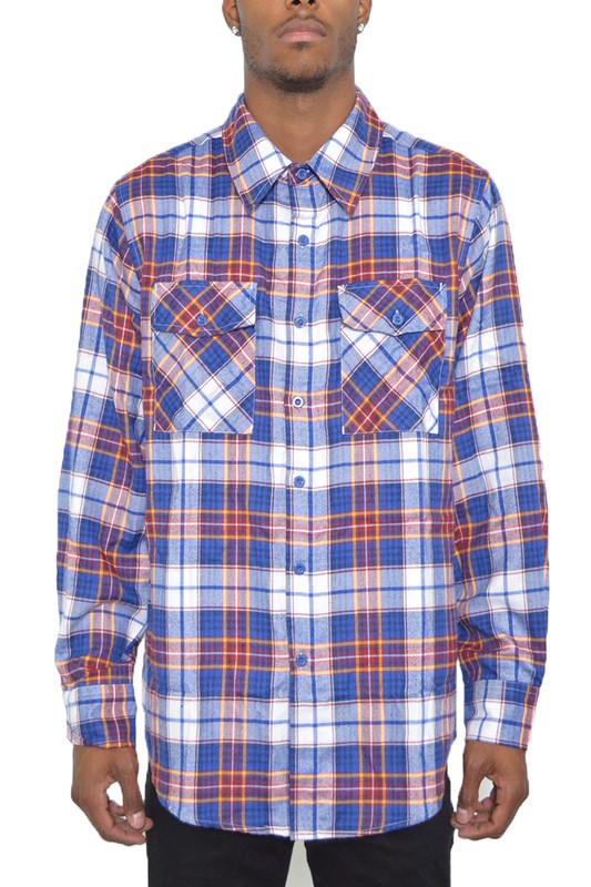 Men's Regular Fit Checker Plaid Flannel Shirt