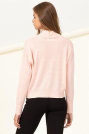 Women's Cozy High-Neckline Relaxed Sweater