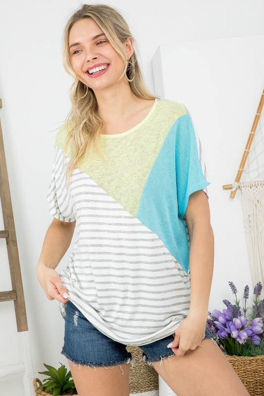 Women's Casual Colorblock Top