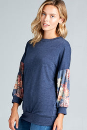 Women's Relaxed Floral Print Casual Top