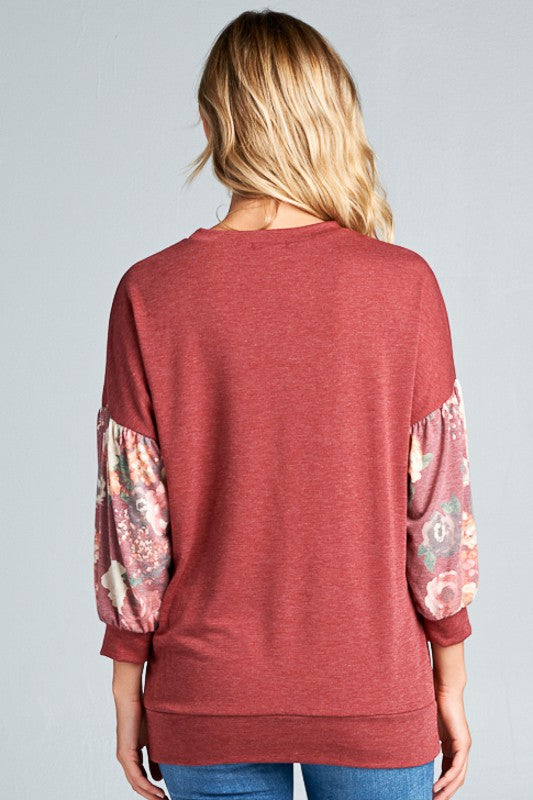 Women's Relaxed Floral Print Casual Top