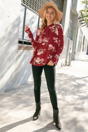 FLORAL PRINT SWEARTSHIRT