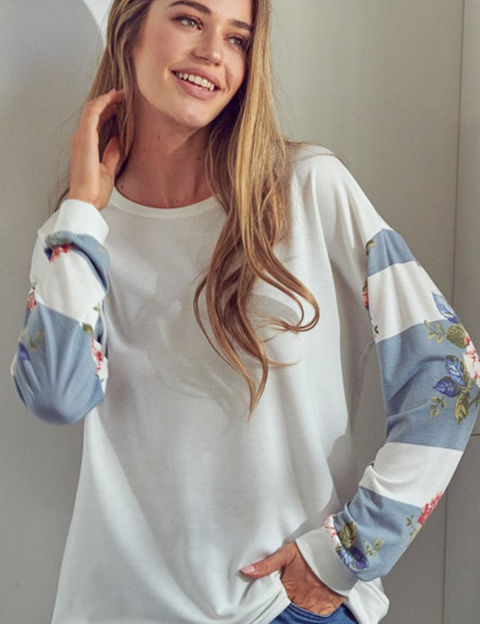 Women's Casual Floral Mix Sweatshirt