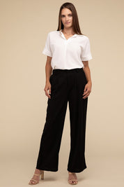 Women's Relaxed Waffle Trouser Pants