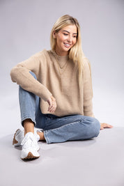 Women's Relaxed Fit Mock Neck Pullover