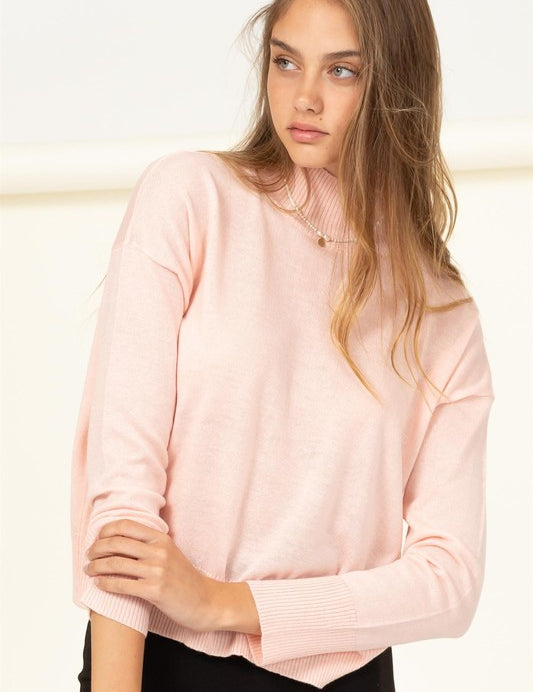 Women's Cozy High-Neckline Relaxed Sweater