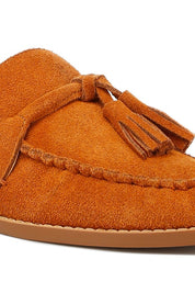 Men's Casual Suede Loafers with Tassel Detail