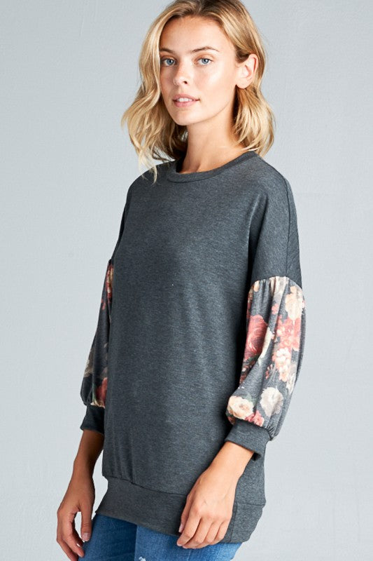 Women's Relaxed Floral Print Casual Top