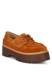 Men's Chunky Suede Leather Oxford Loafers