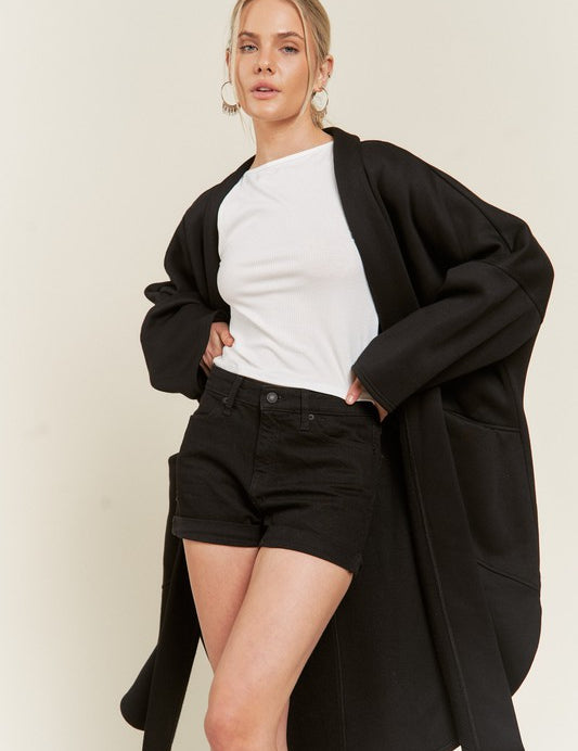 Women's Oversized Knit Cardigan with Front Pockets