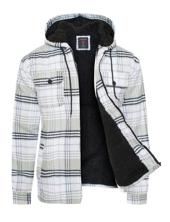 Men's Flannel Sherpa Lining Jacket