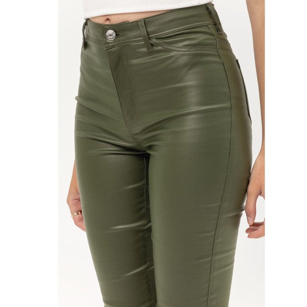 Women's Skinny Fit PU Leather Pants