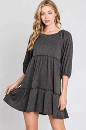 Women's Casual Midi Tiered Ruffle Dress