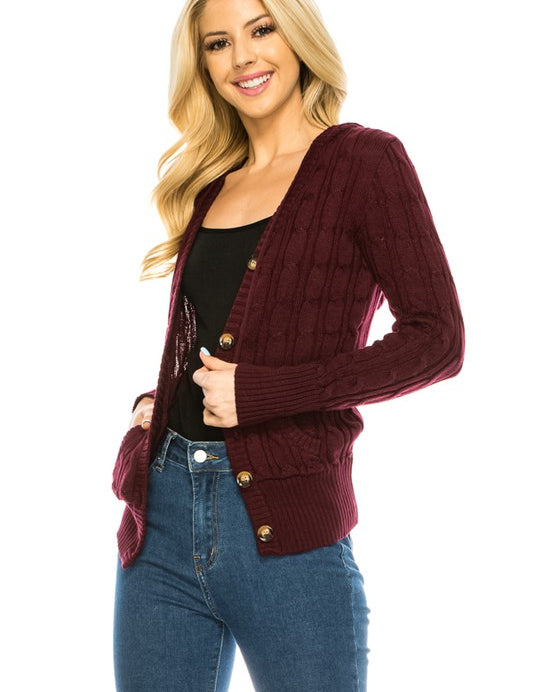 Knit Sweater Button Front