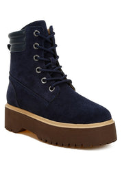 Women's Quilted Collar Suede High Ankle Boots