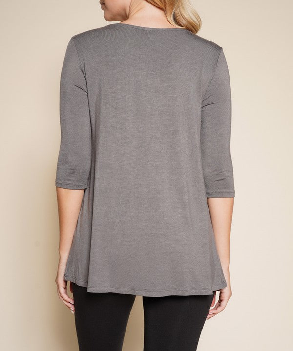 Women's Bamboo Elbow Sleeve Tunic