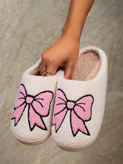 Women's Cozy Bowknot Fuzzy Winter Slippers