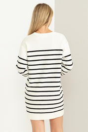 Women's Relaxed Fit Striped Sweater Dress