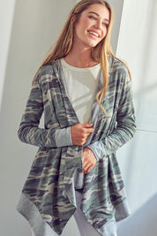 Women's Casual Camouflage Cascade Cardigan