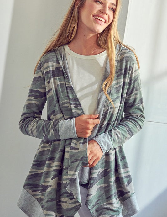 Women's Casual Camouflage Cascade Cardigan