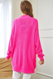 Women's Loose Fit Solid Mock Neck Knit Sweater