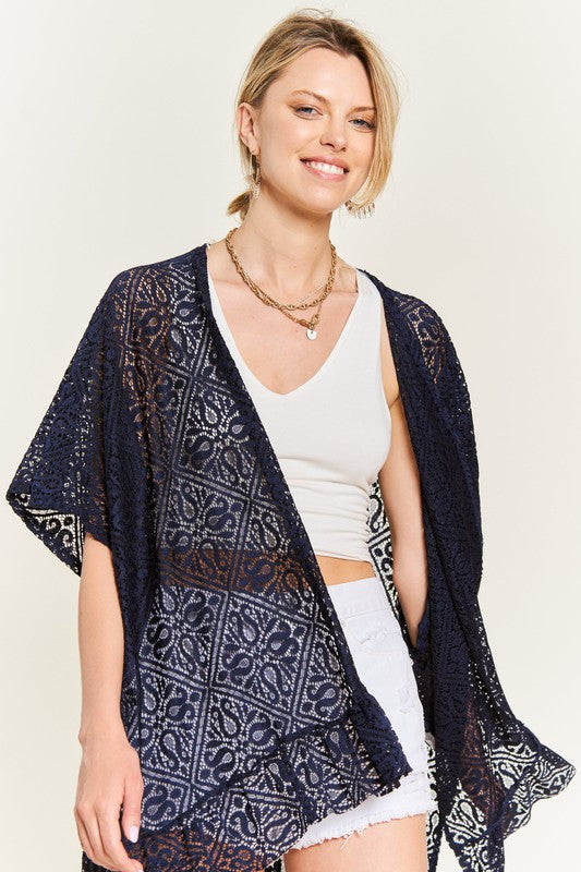 Women's Lace Ruffle Kimono