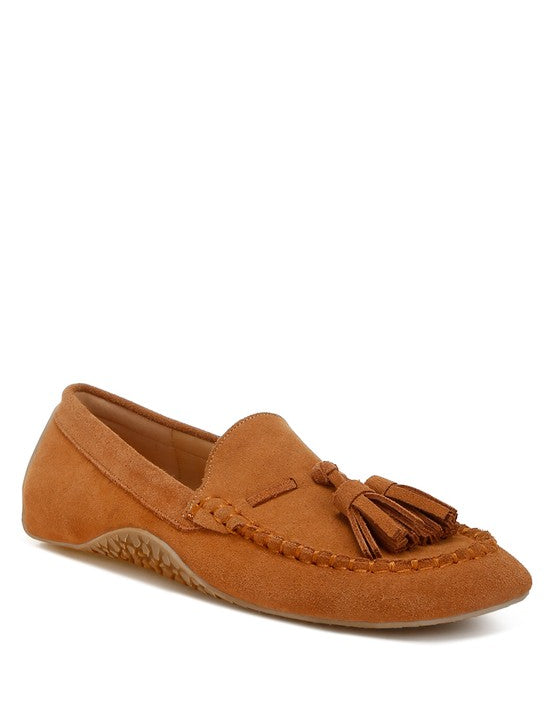 Men's Casual Suede Leather Tassel Loafers