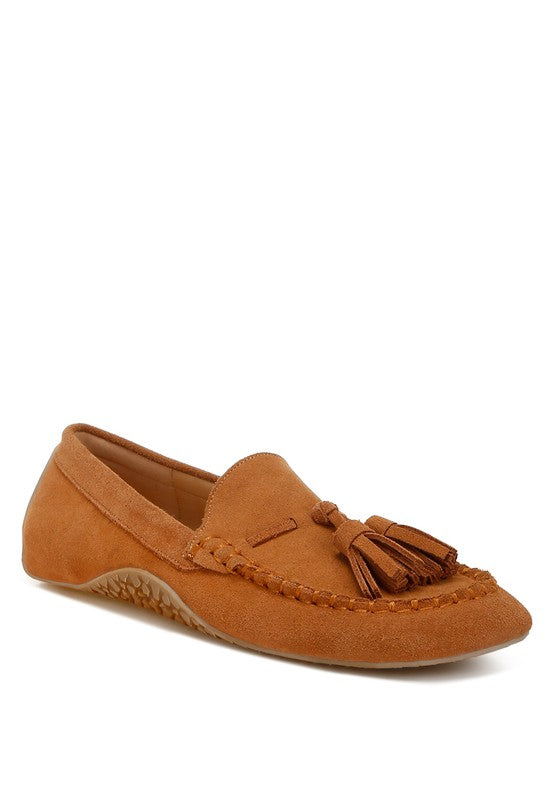 Men's Casual Suede Leather Tassel Loafers