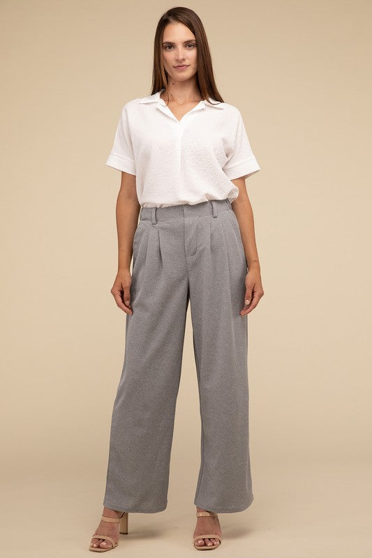 Women's Relaxed Waffle Trouser Pants