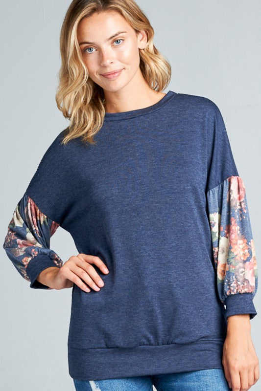 Women's Relaxed Floral Print Casual Top