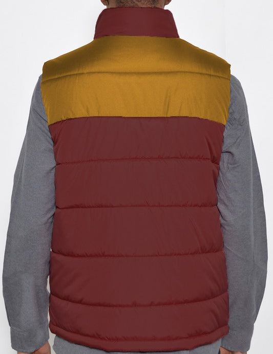 Men's Padded Two-Tone Winter Vest