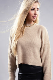 Women's Relaxed Fit Mock Neck Pullover