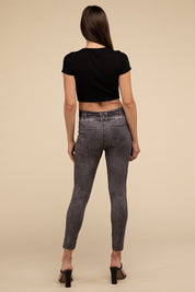 Women's High-Rise Fitted Denim Leggings