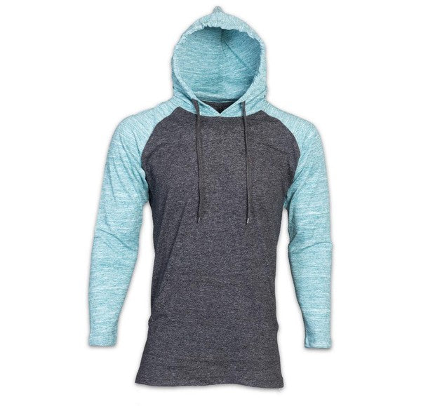 Unisex Lightweight Raglan Hoodie with Contrasting Sleeves