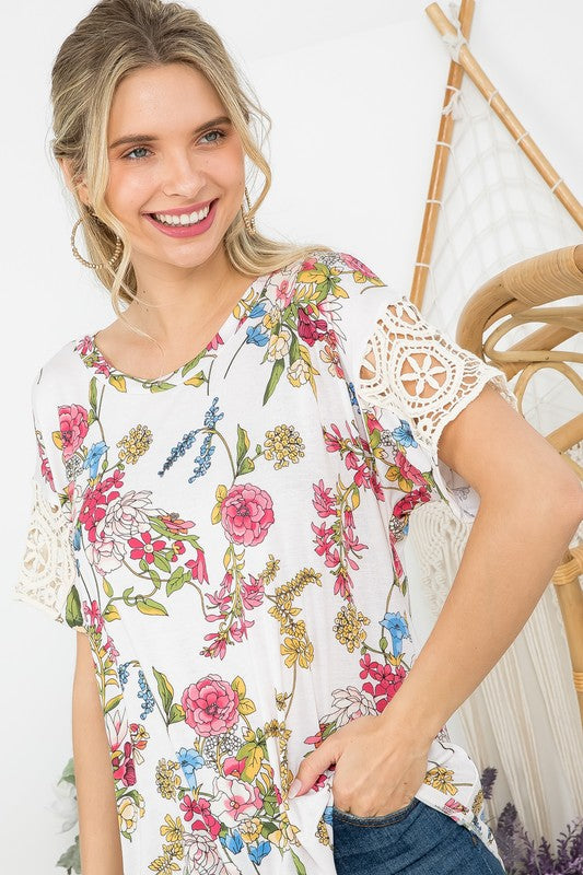 Women's Floral Boxy Top