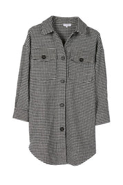 Women's Houndstooth Long Shacket